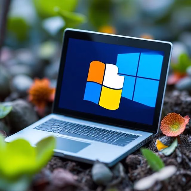 Laptop-on-Serene-Environment