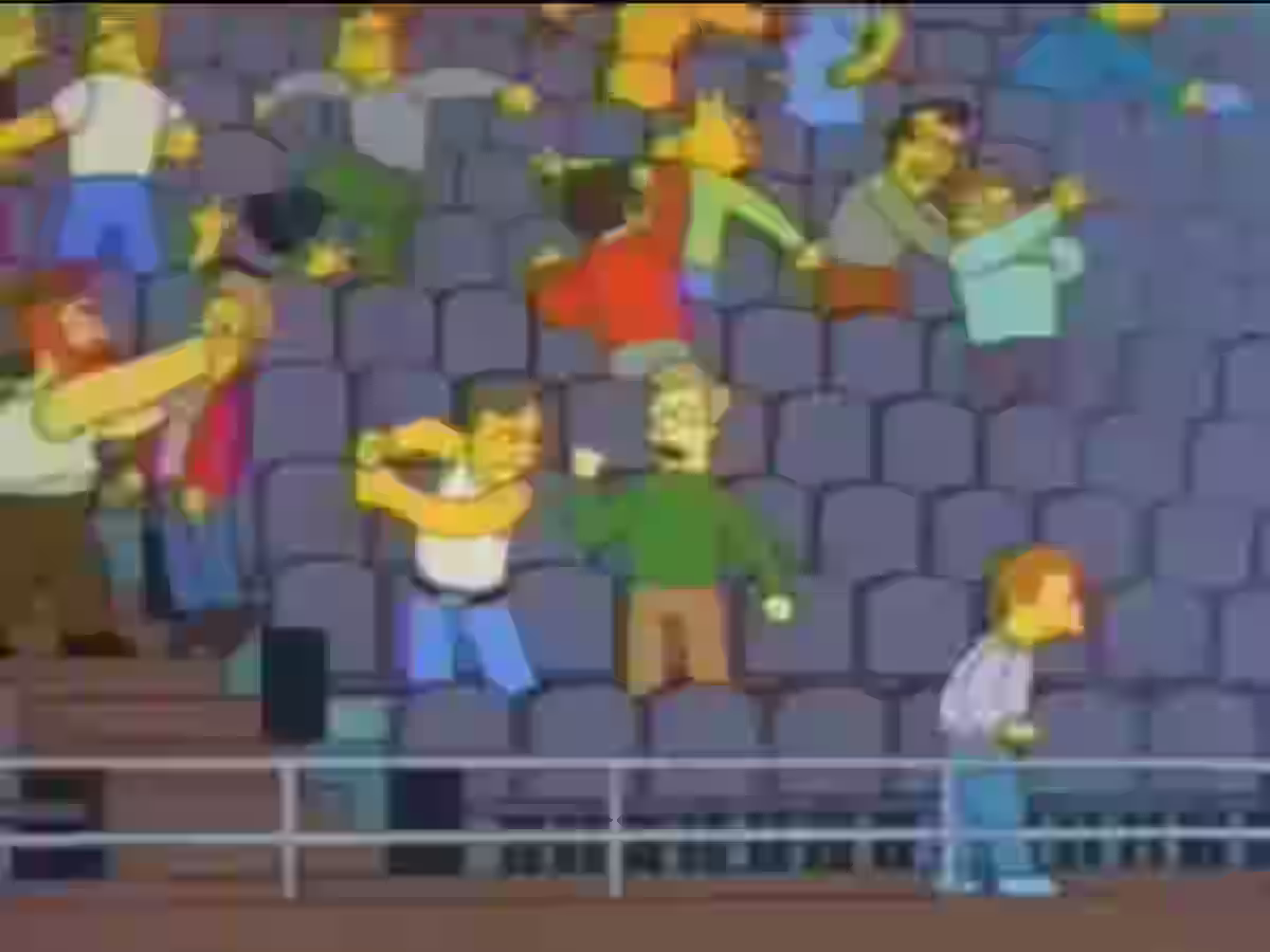 Stadium-Chaos-and-Fan-Riots-in-the-Simpsons-episode-called-the-cartridge-family-with-a-football-game-between-Portugal-and-Mexico-when-the-game-got-boring